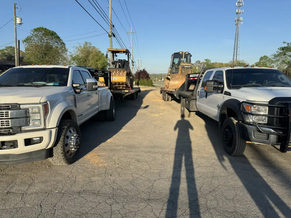 Pope Construction & Excavation work trucks and equipment